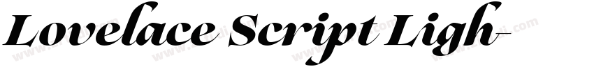 Lovelace Script Ligh字体转换